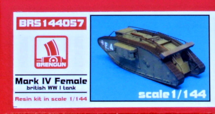 1/144 Mark IV Female British WWI tank (resin kit)