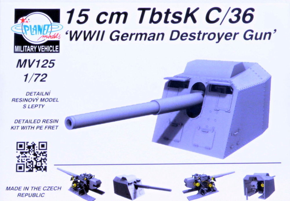 1/72 15 cm TbtsK C/36 'German WWII Destroyer Gun'