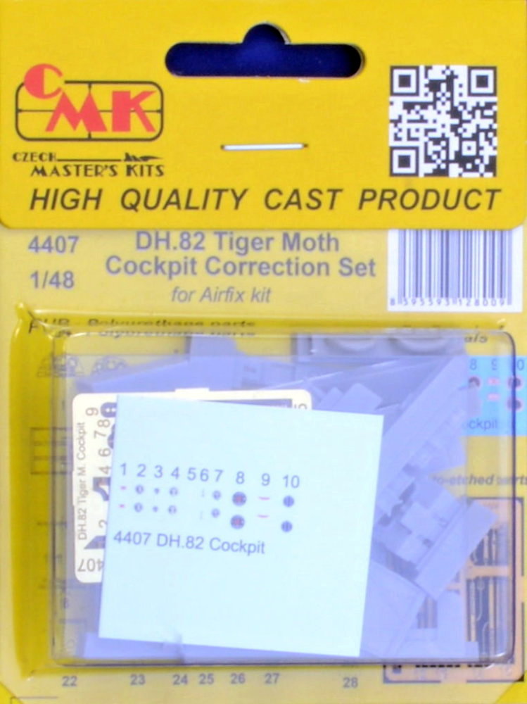 1/48 DH.82 Tiger Moth Cockpit Correction Set (AIR)