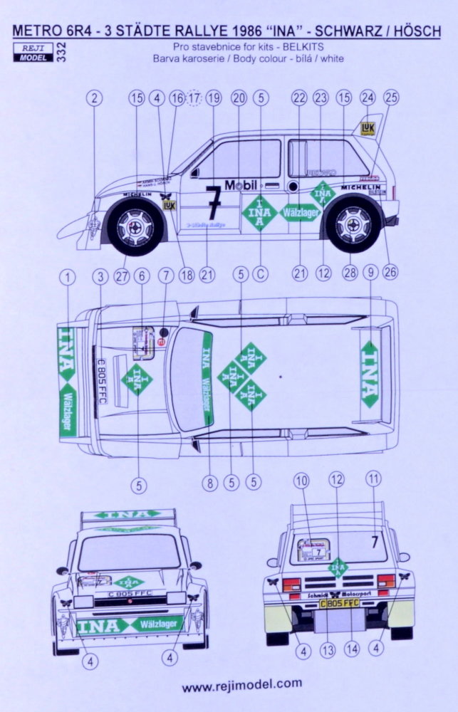 1/24 MG Metro 6R4 INA 3-Städte Rallye 1986