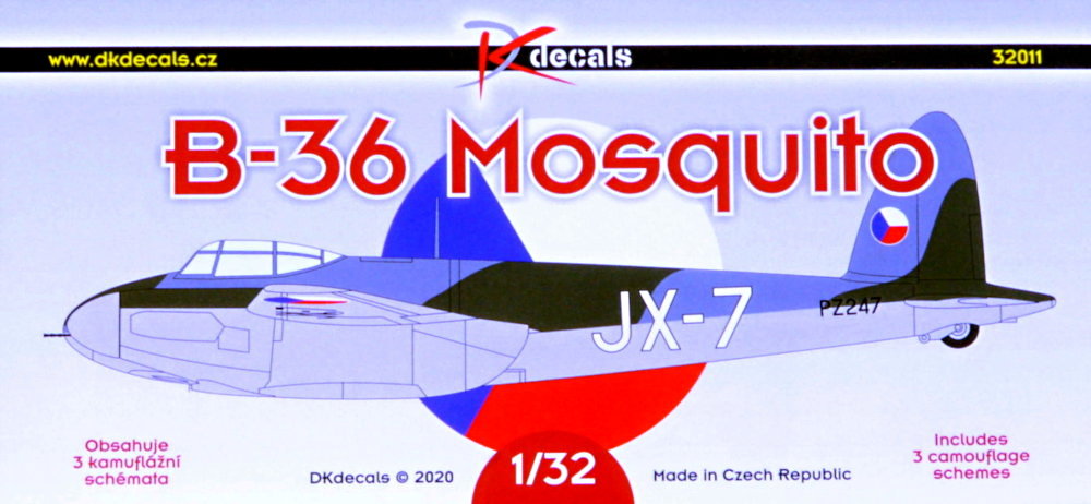 1/32 B-36 Mosquito (3x camo)
