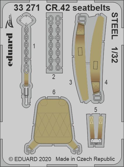 1/32 CR.42 seatbelts STEEL (ICM)