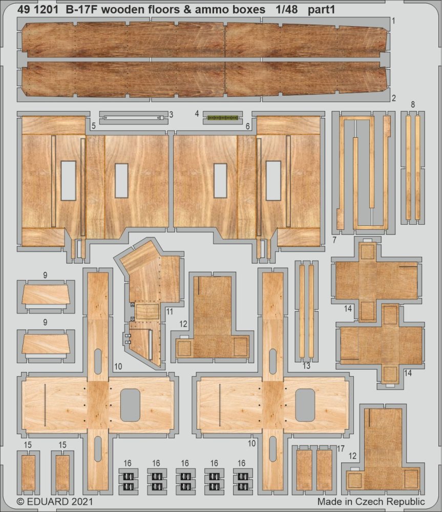 SET B-17F wooden floors & ammo boxes (HKM)