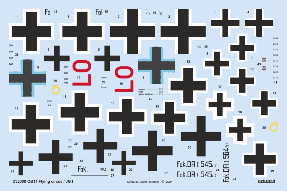 1/32 Decals Flying circus / JG I (MENG)