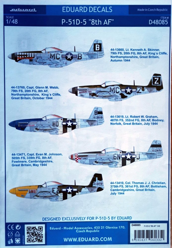 1/48 Decals P-51D-5 