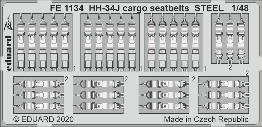 1/48 HH-34J cargo seatbelts STEEL (TRUMP)