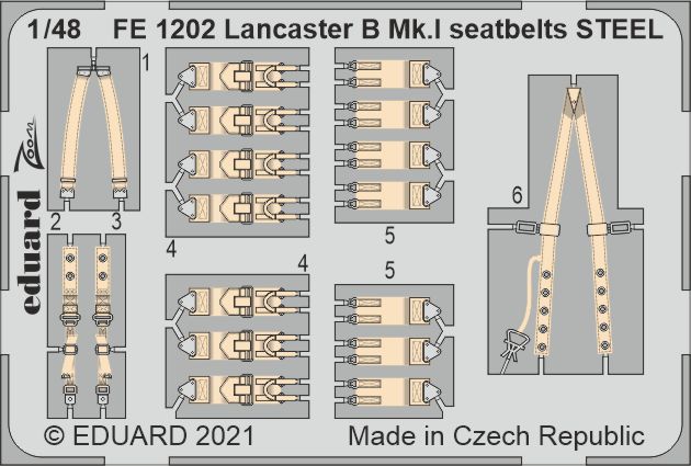 1/48 Lancaster B Mk.I seatbelts STEEL (HKM)