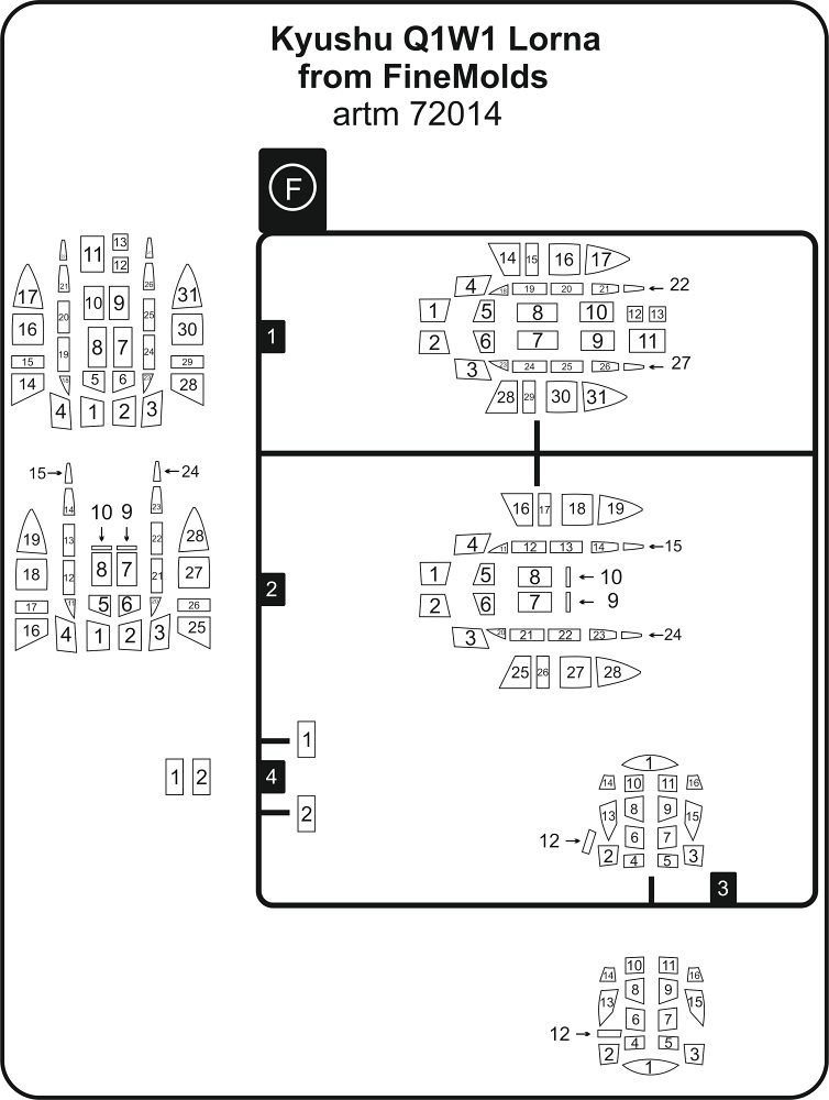 1/72 Masks for Kyushu Q1W1 Lorna (FINEMOLDS)