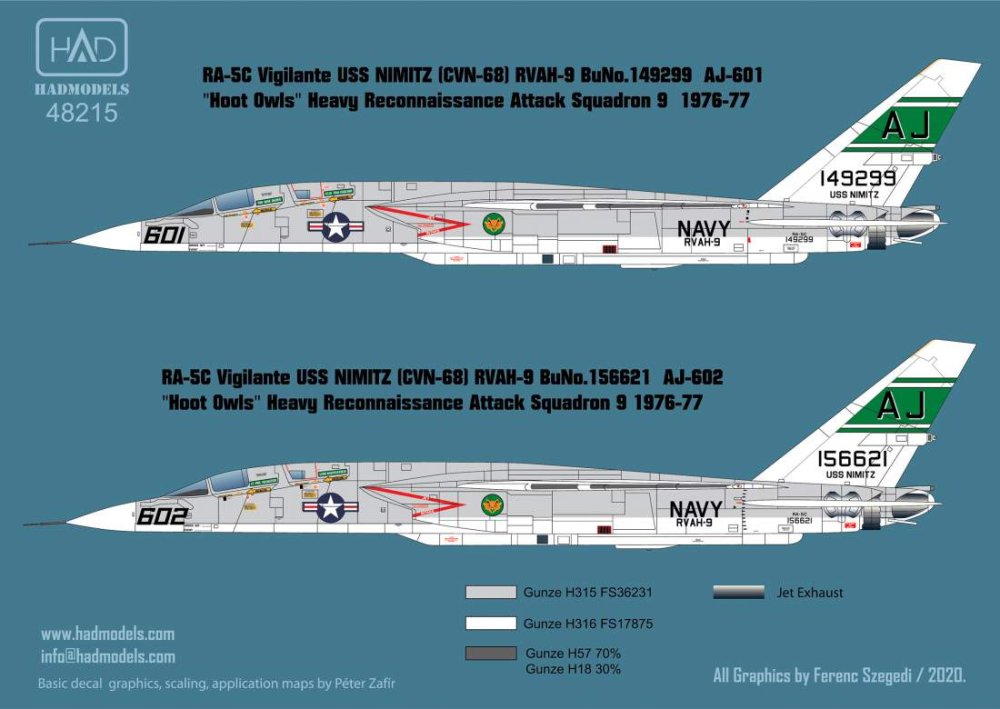1/48 Decal RA-5C Vigilante USS Nimitz - part 2