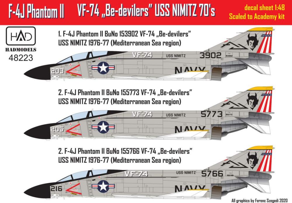1/48 Decal F-4J Phantom II VF-74 - part 1