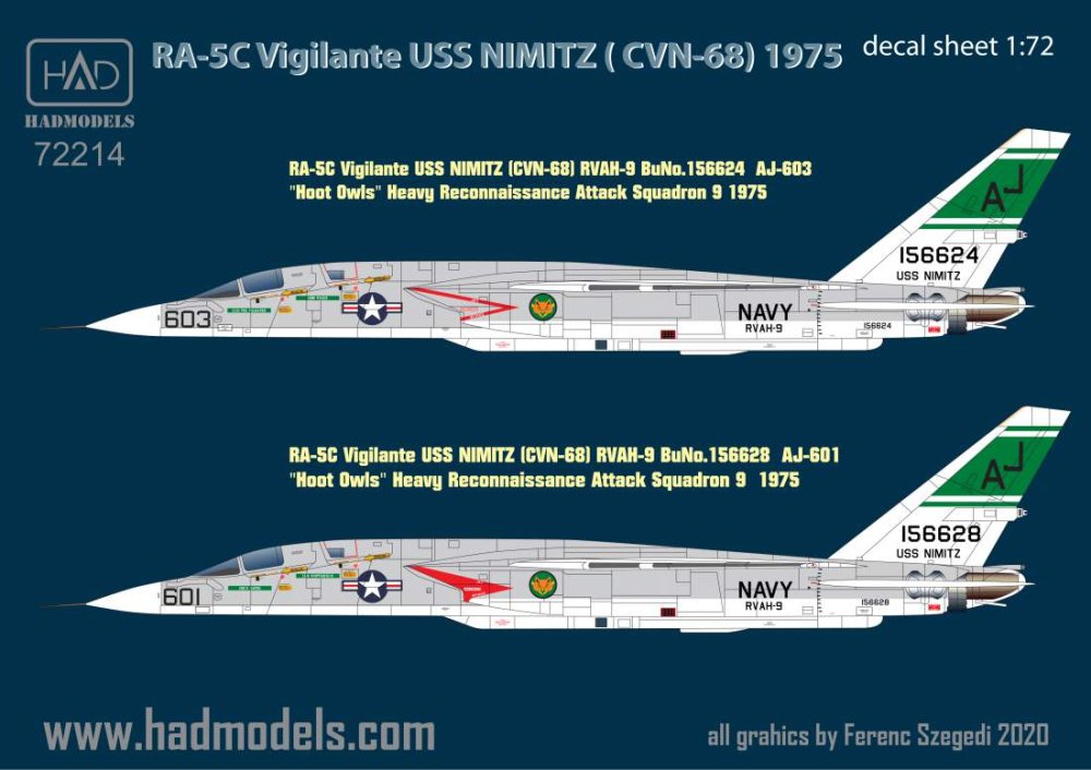 1/72 Decal RA-5C Vigilante USS Nimitz - part 1