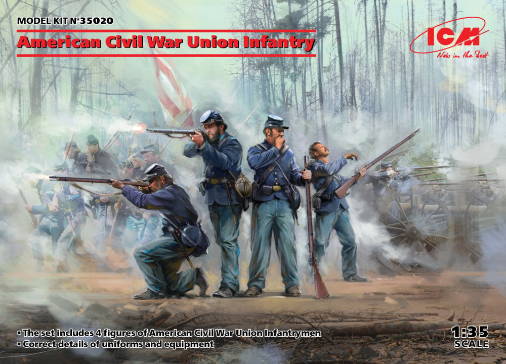 1/35 American Civil War Union Infantry (4 fig.)