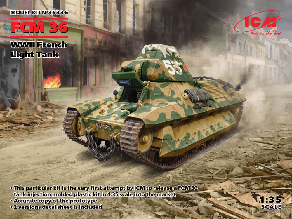 1/35 FCM 36 French WWII Light Tank (2x camo)