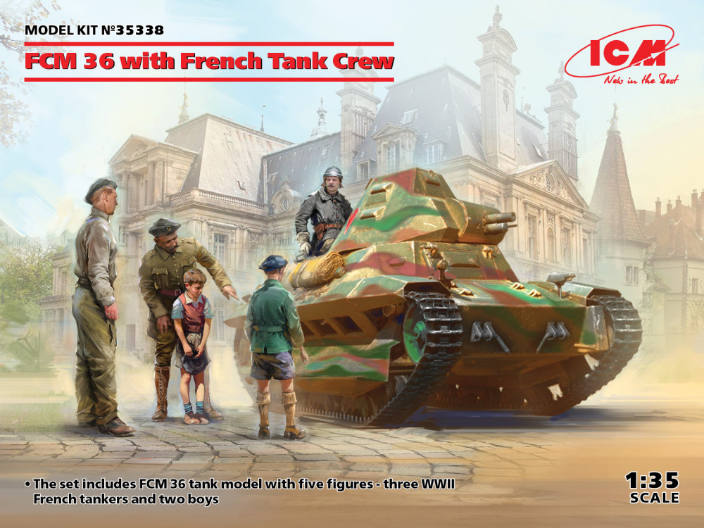 1/35 FCM 36 with French tank Crew (5 fig.)