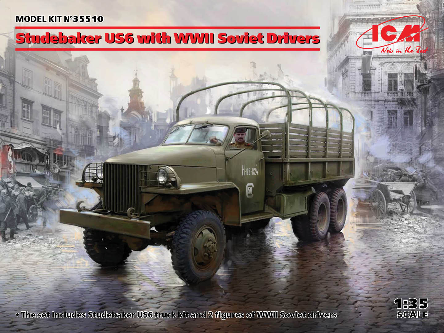 1/35 Studebaker US6 w/ Soviet Drivers WWII