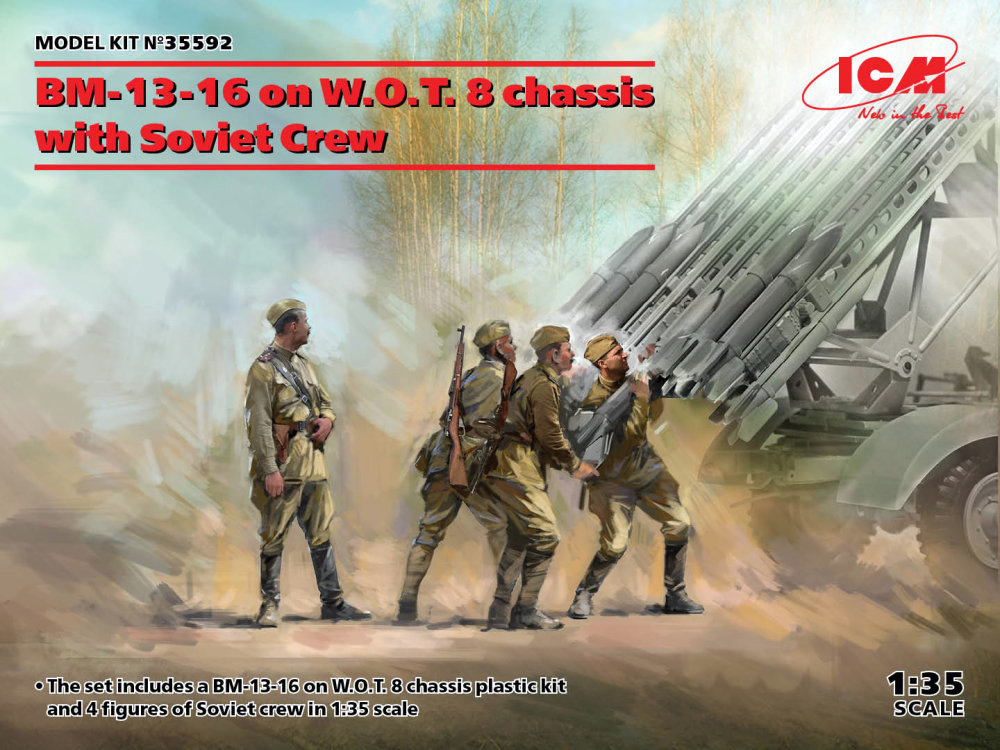 1/35 BM-13-16 on W.O.T. 8 chassis w/ Soviet Crew