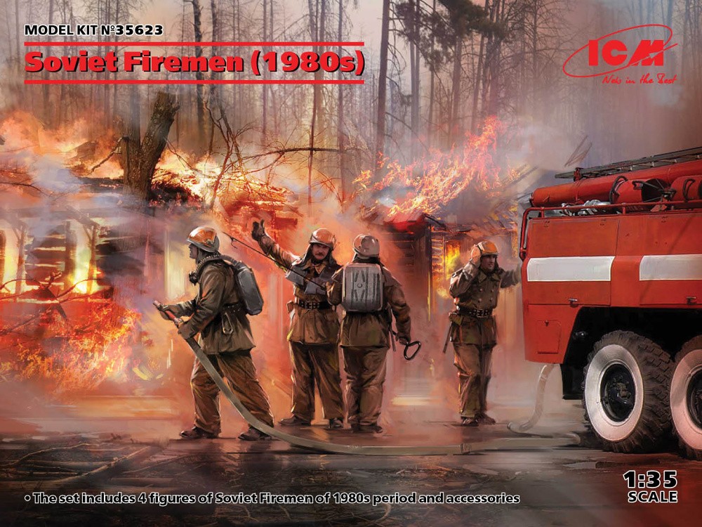 1/35 Soviet Firemen 1980s (4 fig. & accessories)