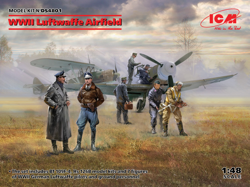 1/48 Luftwaffe WWII Airfield (2x kits & 7 figures)
