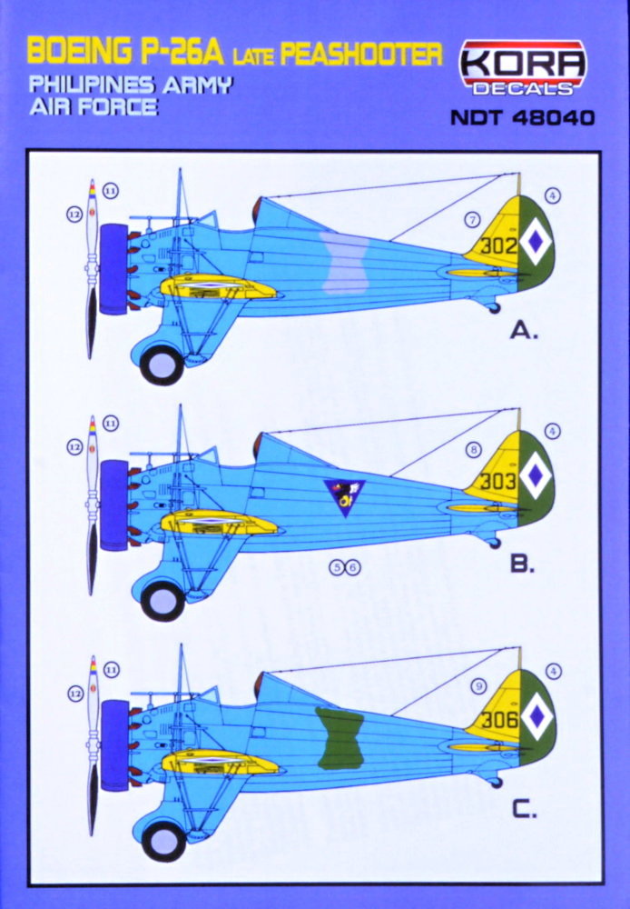 1/48 Decals P-26A Late Philippines Army AF