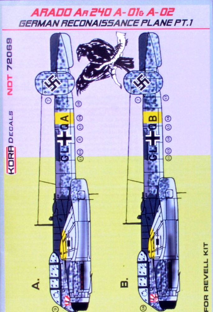 1/72 Decals Ar-240 A-01/A-02 German Reconais. Pt.1