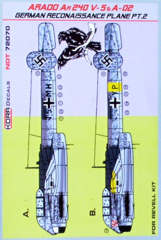 1/72 Decals Ar-240 V-5/A-02 German Reconais. Pt.2