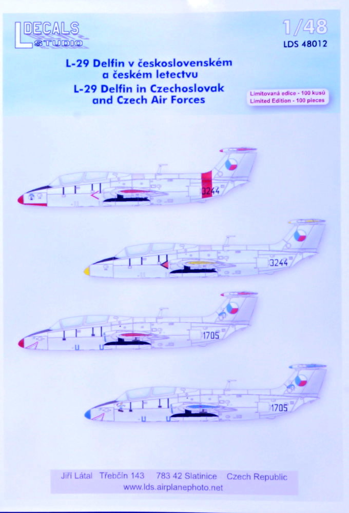1/48 Decals L-29 Delfin in Czechoslovak & Czech AF