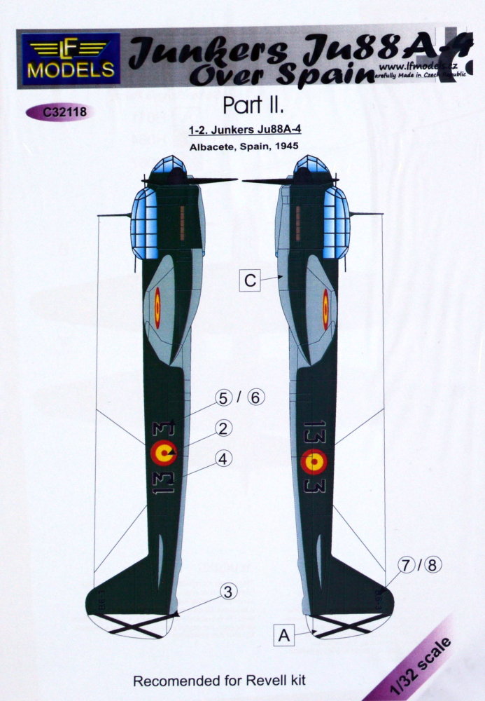 1/32 Decals Junkers Ju 88A-4 over Spain, Part 2