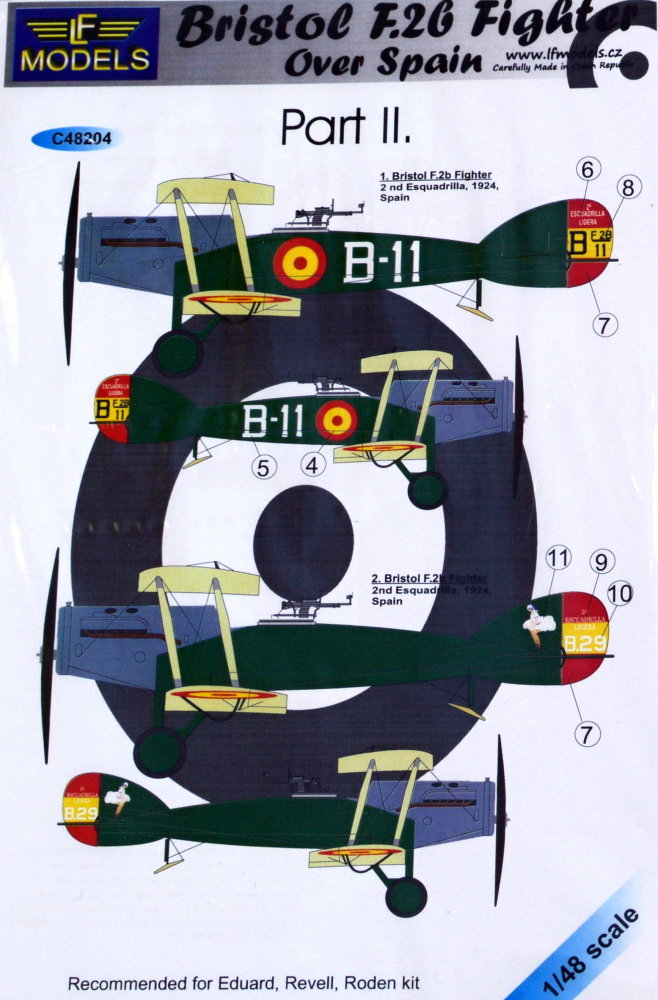 1/48 Decals Bristol F.2b Fighter over Spain Part 2