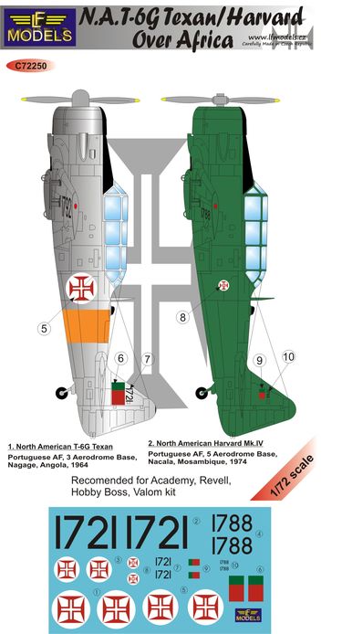 1/72 Decals T-6G Texan/Harvard o.Africa (ACAD/REV)