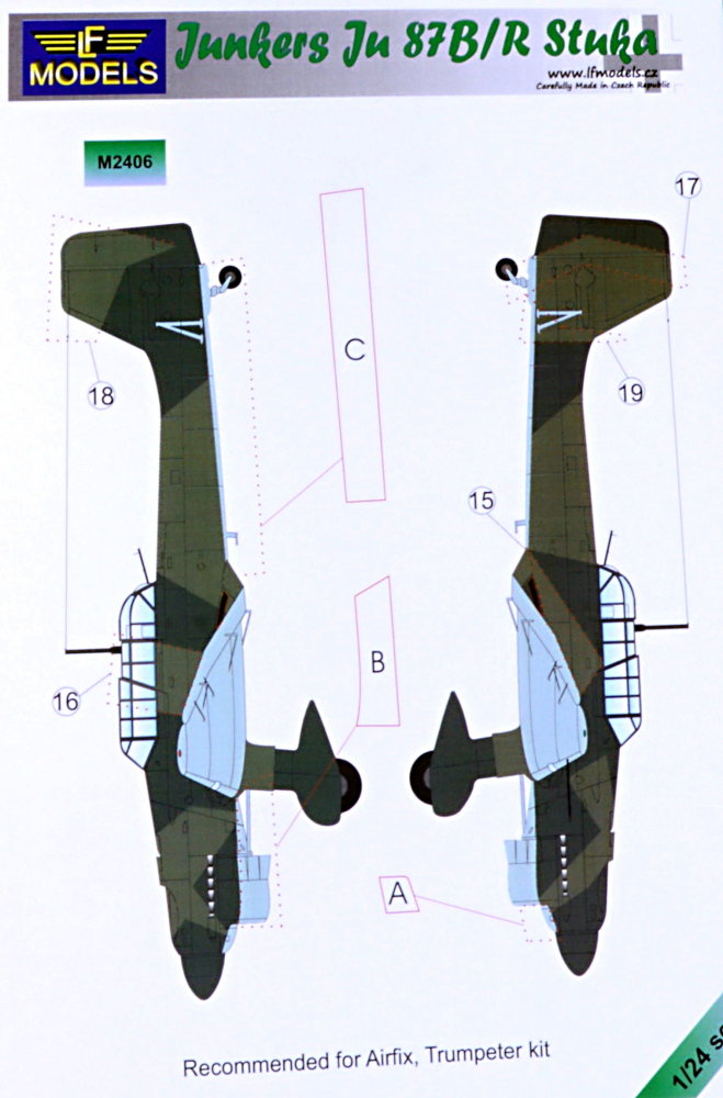 1/24 Mask Junkers Ju 87B/R Stuka (AIRF,TRUMP)