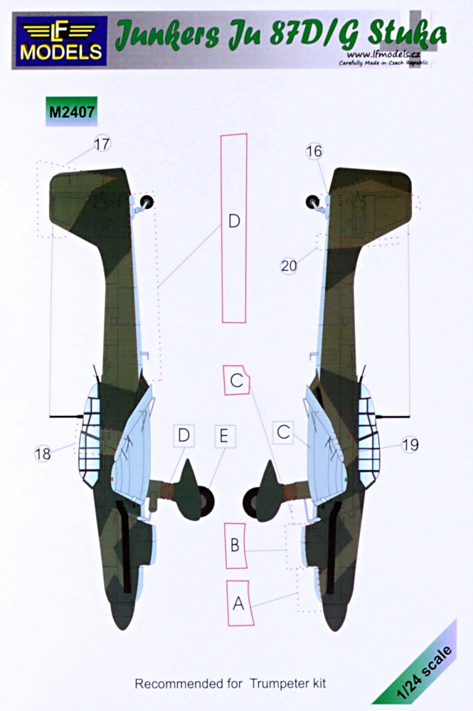 1/24 Mask Junkers Ju 87D/G Stuka (TRUMP)