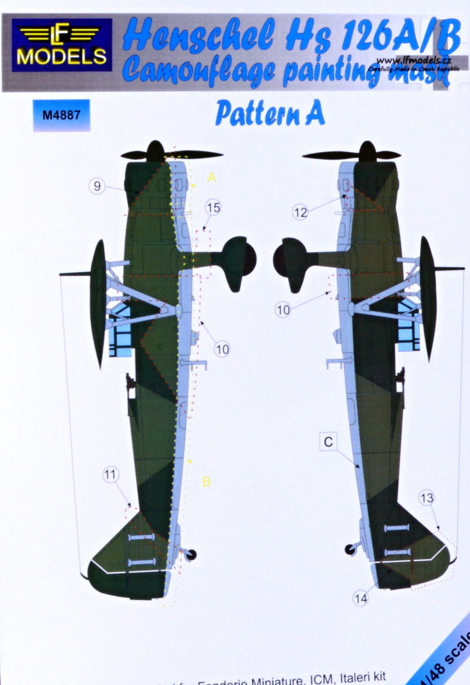 1/48 Mask Hs 162A/B Camouflage painting Pattern A