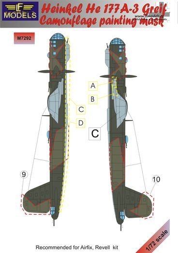 1/72 Mask He 177A-3 Greif Camouflage painting