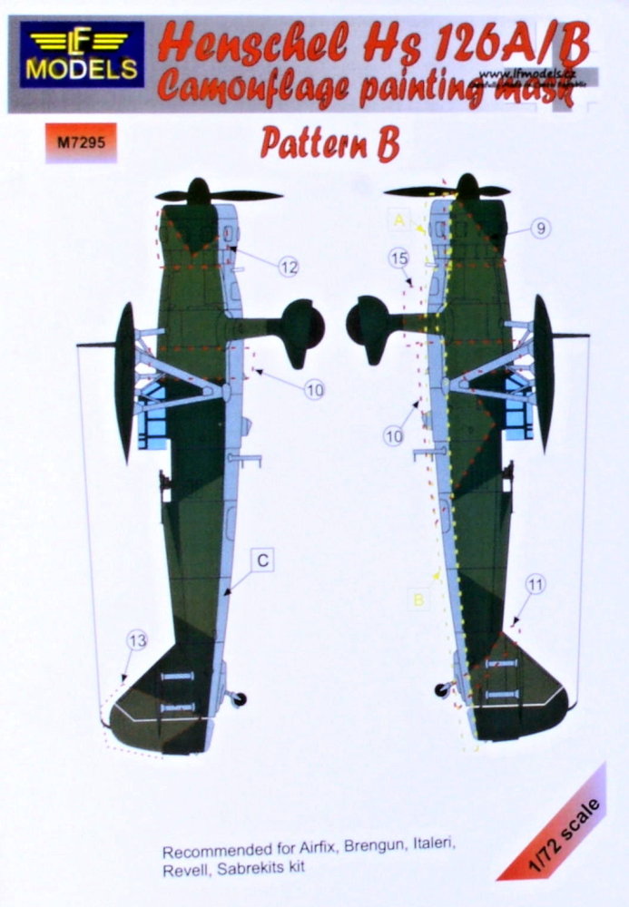 1/72 Mask Hs 162A/B Camouflage painting Pattern B