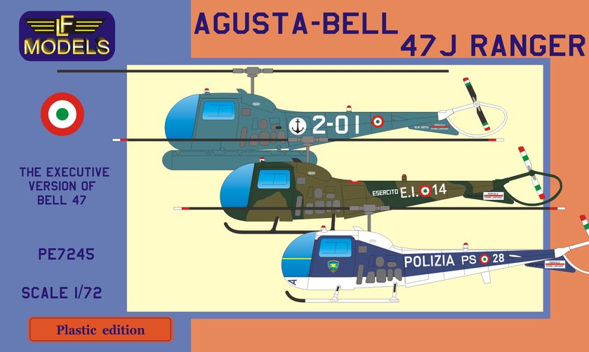 1/72 Agusta-Bell 47J Ranger (3x Italian camo)