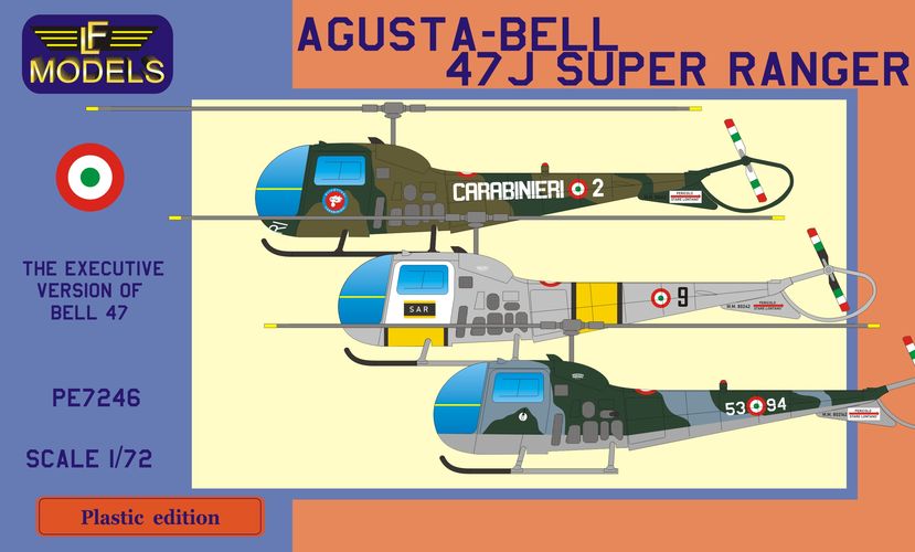 1/72 Agusta-Bell 47J Super Ranger (3x Ital. camo)
