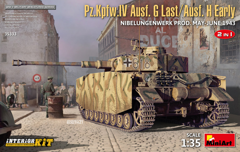 1/35 Pz.Kpfw.IV Ausf.G-Last/H-Early w/ Inter.Kit 
