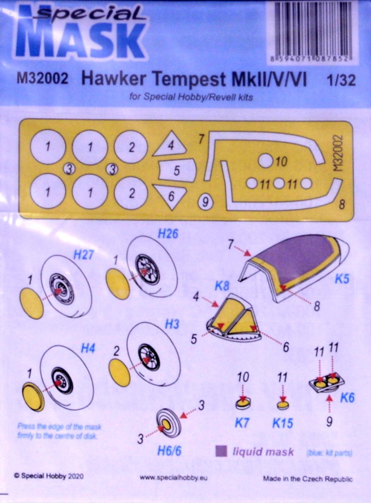 1/32 Mask for Tempest Mk.II/V/VI (SP.HOBBY/REV)