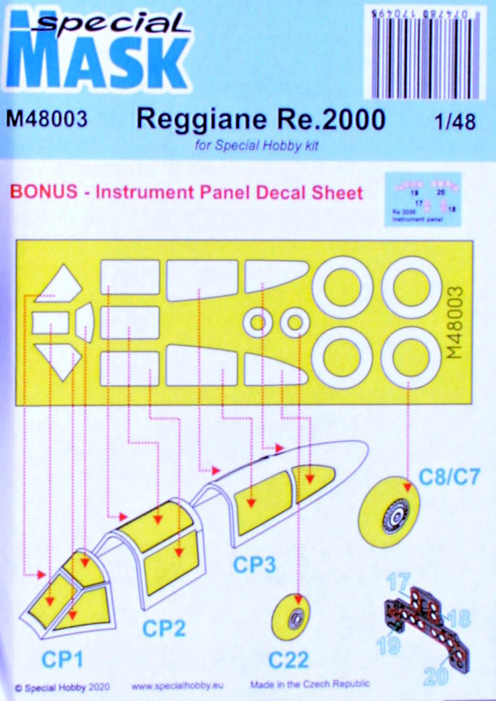 1/48 Mask for Reggiane Re.2000 (SP.HOBBY)