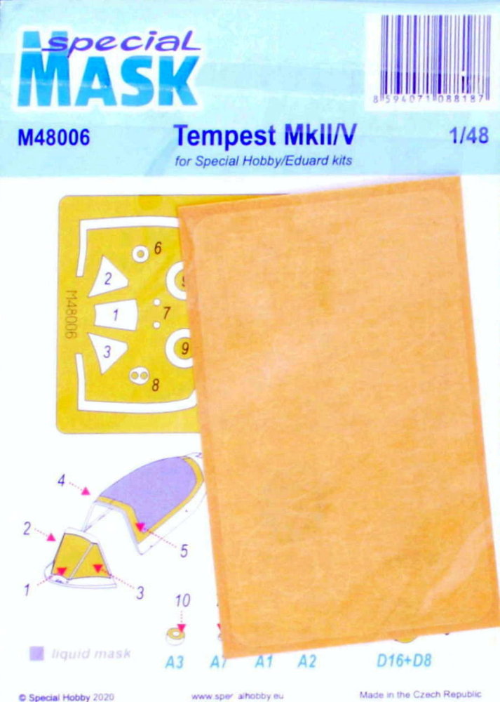 1/48 Mask for Tempest Mk.II/V (SP.HOBBY/EDU)