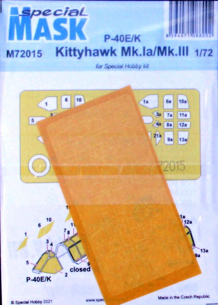 1/72 Mask for Kittyhawk Mk.Ia/Mk.III (SP.HOBBY)