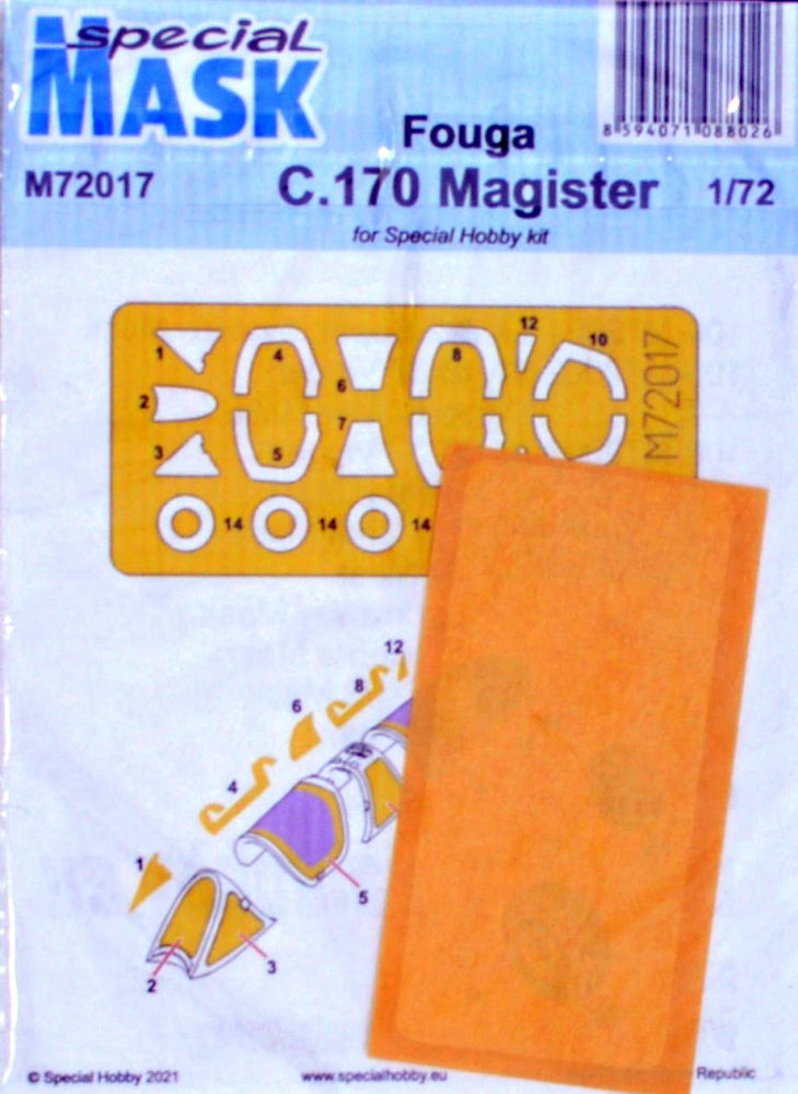 1/72 Mask for Fouga C.170 Magister (SP.HOBBY)