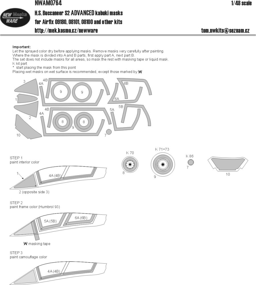 1/48 Mask H.S.Buccaneer S2 ADVANCED (AIRFIX)