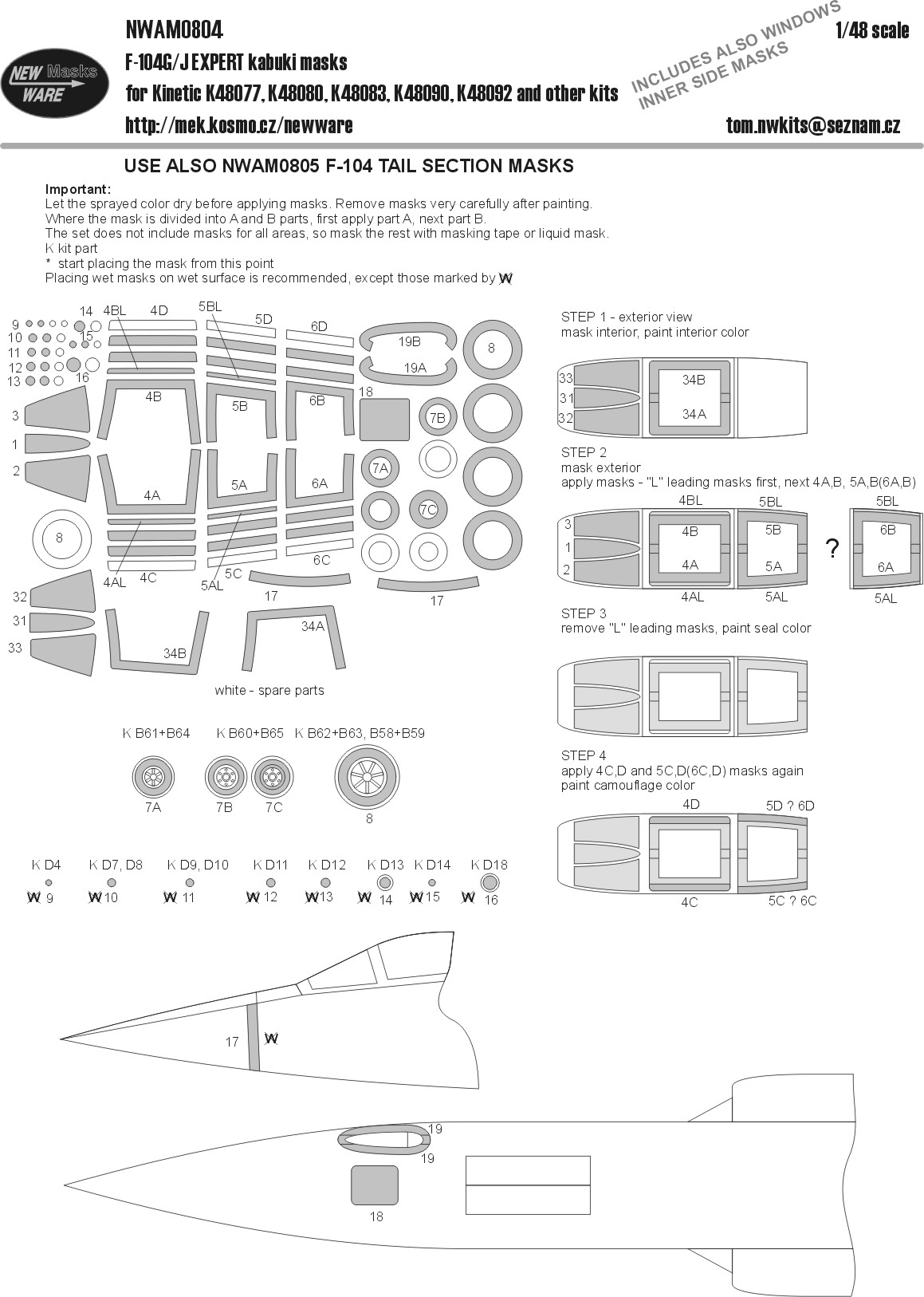 1/48 Mask F-104G/J EXPERT (KIN)