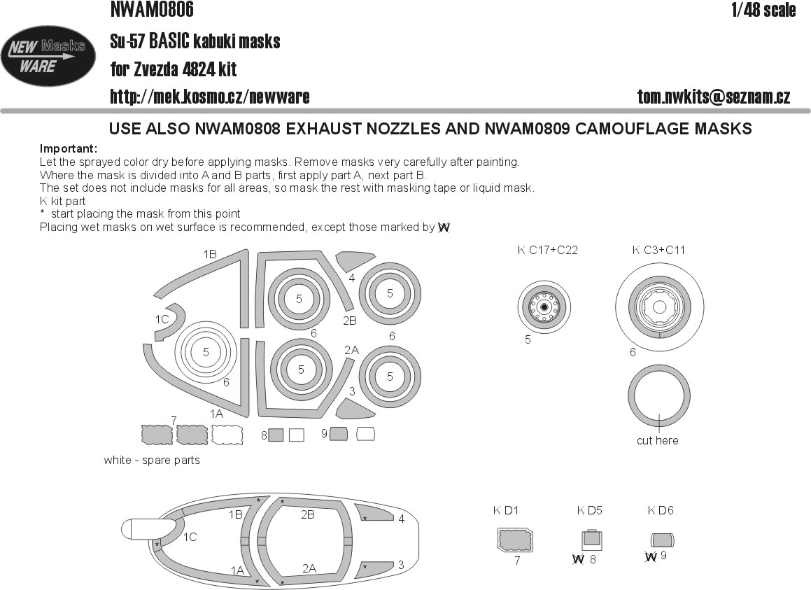 1/48 Mask Su-57 BASIC (ZVE 4824)