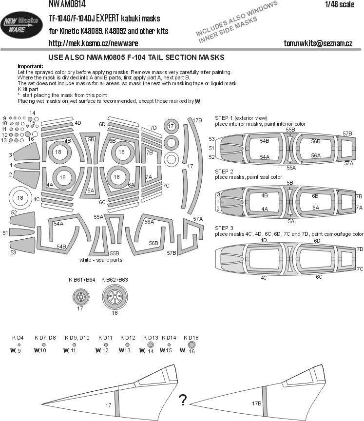 1/48 Mask TF-104G / F-104DJ EXPERT (KIN)