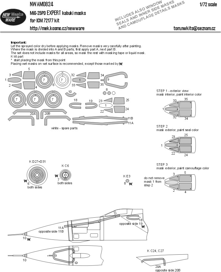 1/72 Mask MiG-25PD EXPERT (ICM 72177)