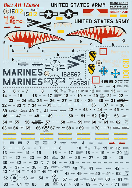 1/48 Bell AH-1 Cobra - part 2 (wet decals)