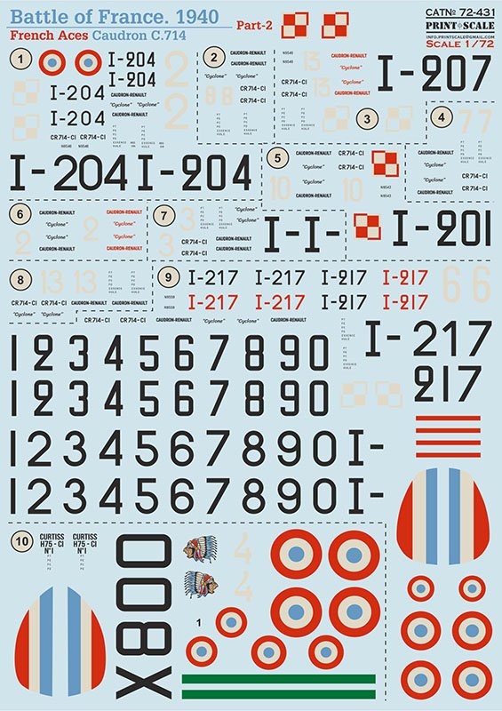 1/72 Caudron 714 - French Aces 1940 (wet decals)