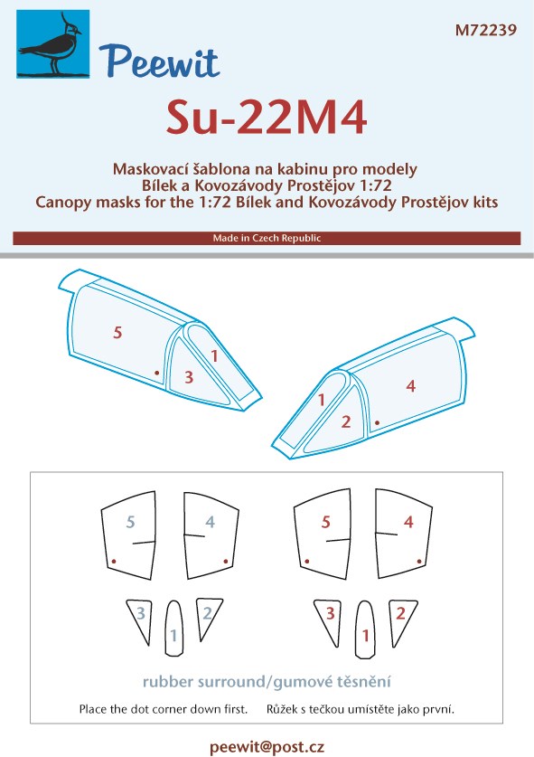 1/72 Canopy mask Su-22M4 (KP/BILEK)